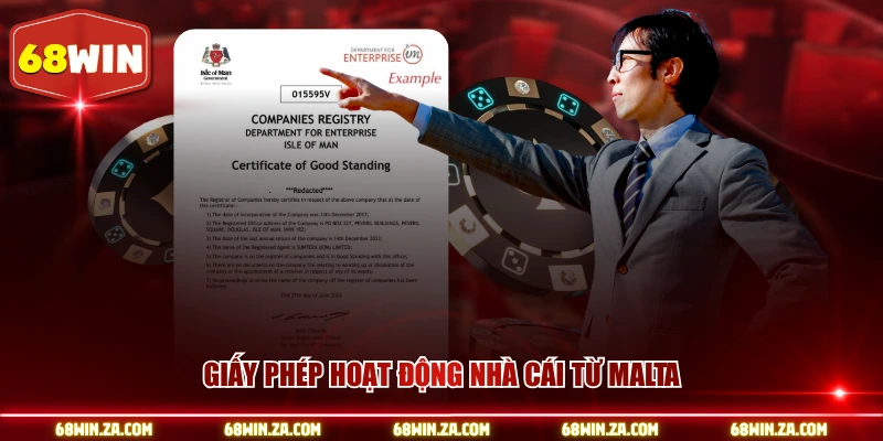 Giấy phép hoạt động nhà cái từ Malta