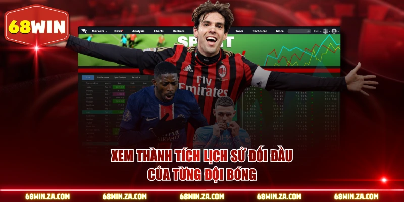 Xem thành tích lịch sử đối đầu của từng đội bóng